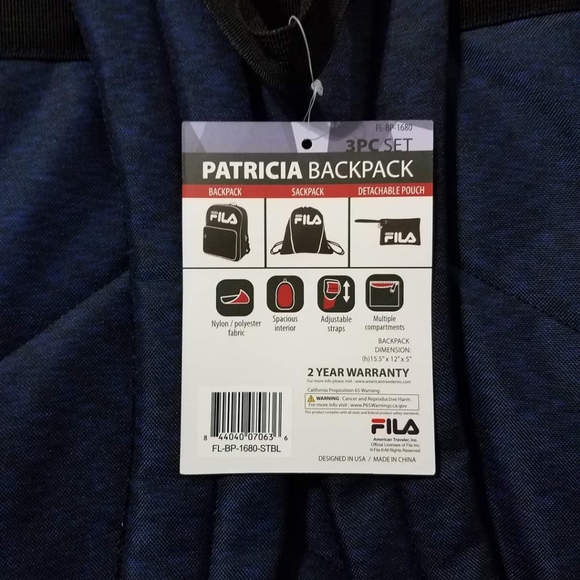 Fila Backpack Set - Picture 3 of 7